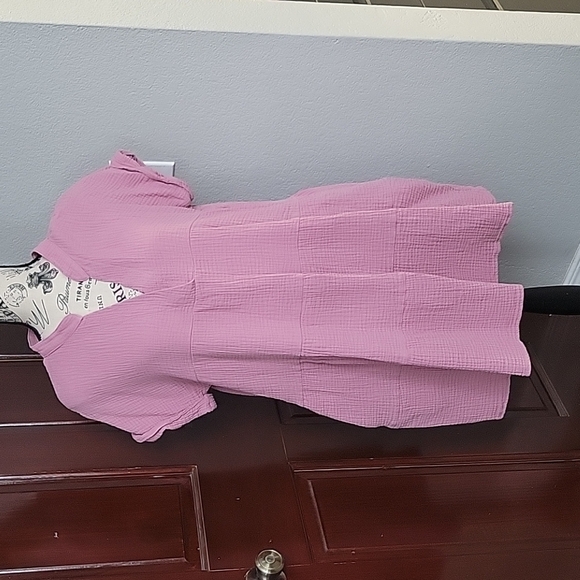 Blush Pink Cotton Dress Size Small - Picture 1 of 5